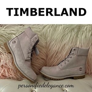 NEW Timberland Light Gray 6” Premium Leather Boots Size 11M